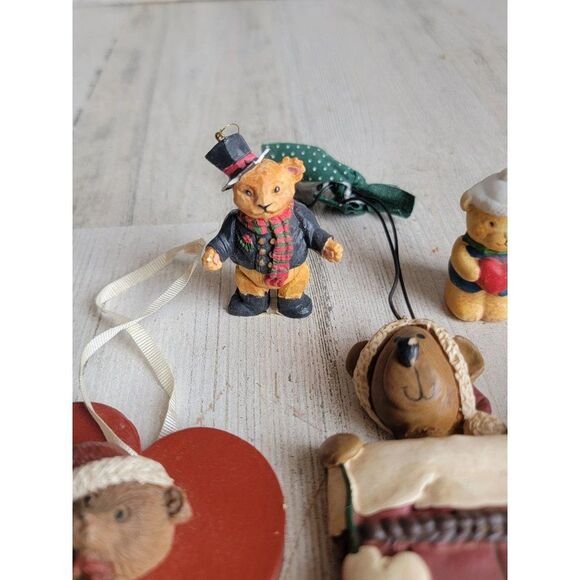 Santa Claus teddy bear heart variety sailor ornament Xmas decor couple - Picture 4 of 10